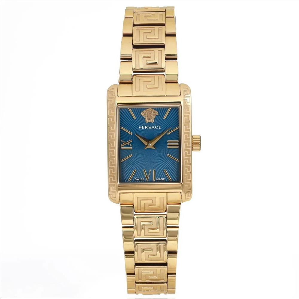 Versace Tonneau Yellow Gold Stainless Steel Quartz Ladies Watch VE1C00318